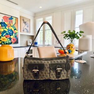 Dooney & Bourke Signature Logo Canvas Shoulder Bag